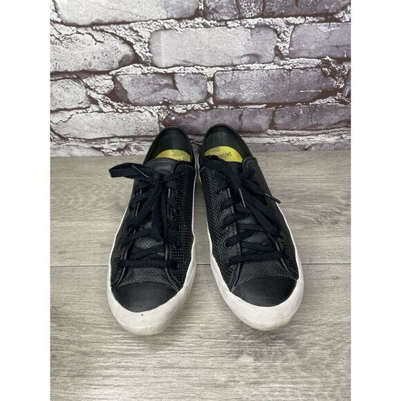 Kate Spade Saturday PF-Flyers Black Leather Low Top Sneakers Women Sz 8M US/39EU - Picture 10 of 16